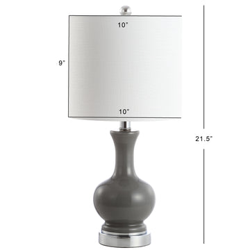 Cox 22" Glass/Metal LED Table Lamp - JONATHAN Y